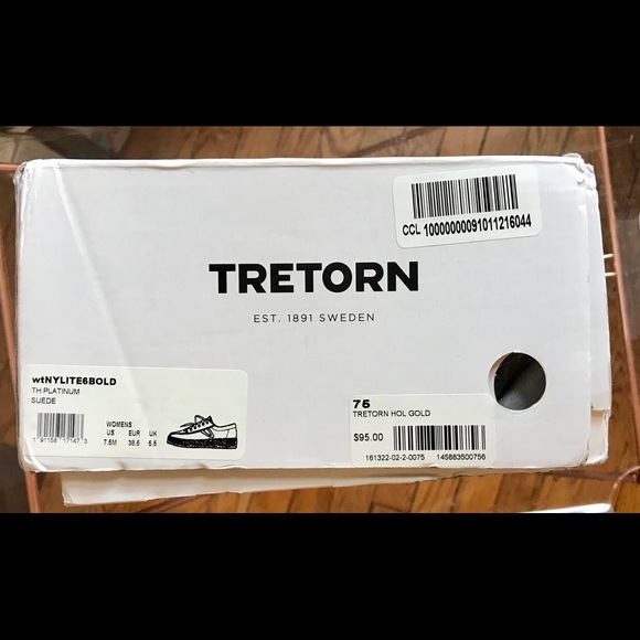 SOLD! Tretorn NYLITE 6 Metallic Leather Sneakers - Picture 5 of 7